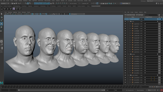 Introduction to Creating Facial Blendshapes in Maya thumbnail